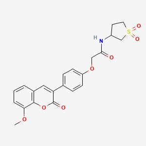 N-(1,1-dioxidotetrahydrothiophen-3-yl)-2-[4-(8-methoxy-2-oxo-2H-chromen-3-yl)phenoxy]acetamide