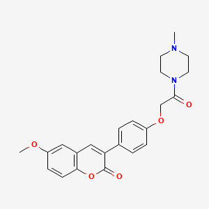 6-methoxy-3-{4-[2-(4-methylpiperazino)-2-oxoethoxy]phenyl}-2H-chromen-2-one