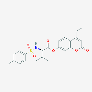 molecular formula C23H25NO6S B11168895 4-ethyl-2-oxo-2H-chromen-7-yl N-[(4-methylphenyl)sulfonyl]-L-valinate 