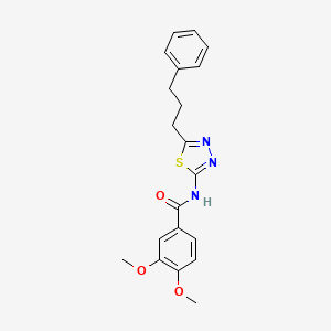 3,4-dimethoxy-N-[5-(3-phenylpropyl)-1,3,4-thiadiazol-2-yl]benzamide