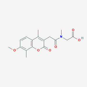 N-[(7-methoxy-4,8-dimethyl-2-oxo-2H-chromen-3-yl)acetyl]-N-methylglycine