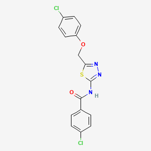 4-chloro-N-{5-[(4-chlorophenoxy)methyl]-1,3,4-thiadiazol-2-yl}benzamide