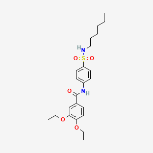 3,4-diethoxy-N-[4-(hexylsulfamoyl)phenyl]benzamide