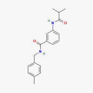 N-(4-methylbenzyl)-3-[(2-methylpropanoyl)amino]benzamide