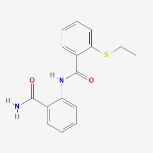 N-(2-carbamoylphenyl)-2-(ethylsulfanyl)benzamide