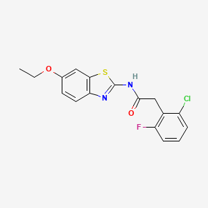 molecular formula C17H14ClFN2O2S B11168952 2-(2-chloro-6-fluorophenyl)-N-(6-ethoxy-1,3-benzothiazol-2-yl)acetamide 