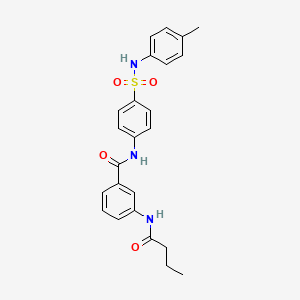 3-(butanoylamino)-N-{4-[(4-methylphenyl)sulfamoyl]phenyl}benzamide