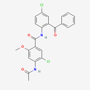 4-(acetylamino)-5-chloro-N-[4-chloro-2-(phenylcarbonyl)phenyl]-2-methoxybenzamide