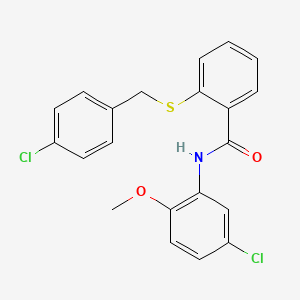 2-[(4-chlorobenzyl)sulfanyl]-N-(5-chloro-2-methoxyphenyl)benzamide