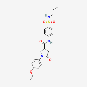 1-(4-ethoxyphenyl)-5-oxo-N-[4-(propylsulfamoyl)phenyl]pyrrolidine-3-carboxamide