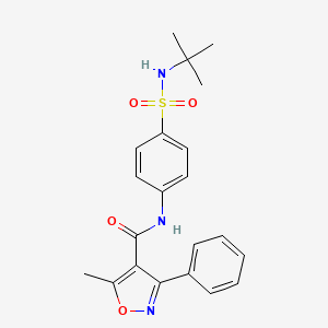 N-[4-(tert-butylsulfamoyl)phenyl]-5-methyl-3-phenyl-1,2-oxazole-4-carboxamide