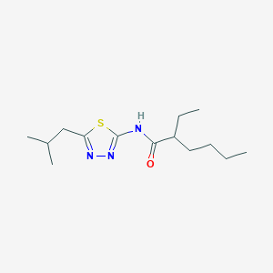 2-ethyl-N-[5-(2-methylpropyl)-1,3,4-thiadiazol-2-yl]hexanamide