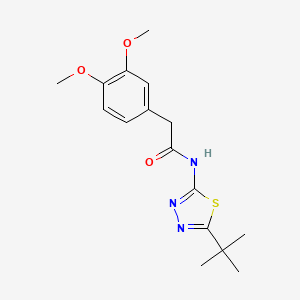 N-(5-tert-butyl-1,3,4-thiadiazol-2-yl)-2-(3,4-dimethoxyphenyl)acetamide