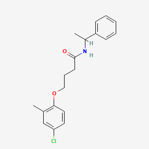 molecular formula C19H22ClNO2 B11169052 4-(4-chloro-2-methylphenoxy)-N-(1-phenylethyl)butanamide 