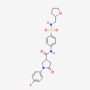 1-(4-fluorophenyl)-5-oxo-N-{4-[(tetrahydrofuran-2-ylmethyl)sulfamoyl]phenyl}pyrrolidine-3-carboxamide