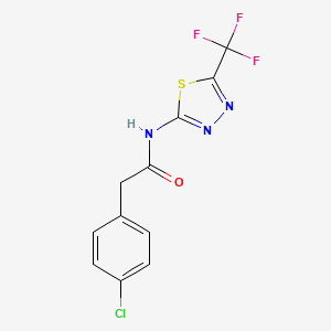 2-(4-chlorophenyl)-N-[5-(trifluoromethyl)-1,3,4-thiadiazol-2-yl]acetamide