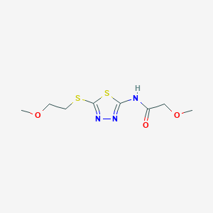 2-methoxy-N-{5-[(2-methoxyethyl)sulfanyl]-1,3,4-thiadiazol-2-yl}acetamide