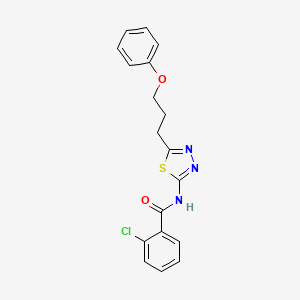 2-chloro-N-[5-(3-phenoxypropyl)-1,3,4-thiadiazol-2-yl]benzamide