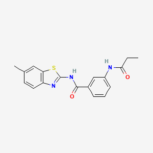 N-(6-methyl-1,3-benzothiazol-2-yl)-3-(propanoylamino)benzamide