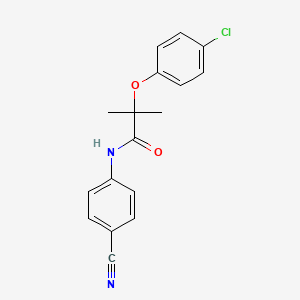 2-(4-chlorophenoxy)-N-(4-cyanophenyl)-2-methylpropanamide