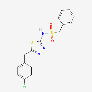 molecular formula C16H14ClN3O2S2 B11169157 N-[5-(4-chlorobenzyl)-1,3,4-thiadiazol-2-yl]-1-phenylmethanesulfonamide 