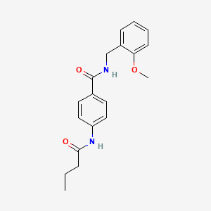 molecular formula C19H22N2O3 B11169165 4-(butanoylamino)-N-(2-methoxybenzyl)benzamide 