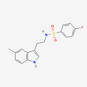 4-fluoro-N-[2-(5-methyl-1H-indol-3-yl)ethyl]benzenesulfonamide