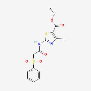 Ethyl 4-methyl-2-{[(phenylsulfonyl)acetyl]amino}-1,3-thiazole-5-carboxylate