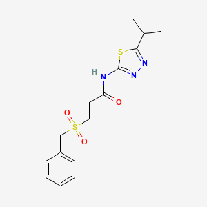 N-(5-Isopropyl-[1,3,4]thiadiazol-2-yl)-3-phenylmethanesulfonyl-propionamide