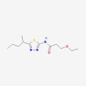 3-ethoxy-N-[5-(pentan-2-yl)-1,3,4-thiadiazol-2-yl]propanamide