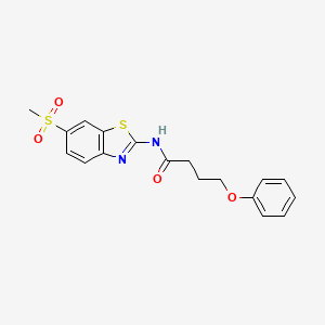 N-[6-(methylsulfonyl)-1,3-benzothiazol-2-yl]-4-phenoxybutanamide