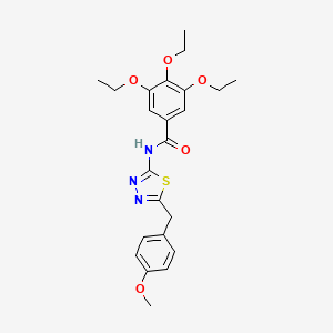 3,4,5-triethoxy-N-[5-(4-methoxybenzyl)-1,3,4-thiadiazol-2-yl]benzamide