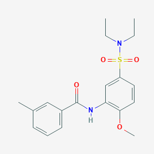 N-[5-(diethylsulfamoyl)-2-methoxyphenyl]-3-methylbenzamide