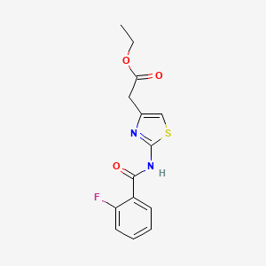 Ethyl (2-{[(2-fluorophenyl)carbonyl]amino}-1,3-thiazol-4-yl)acetate