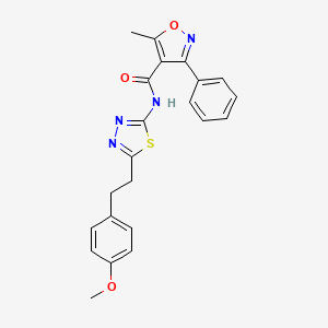 N-{5-[2-(4-methoxyphenyl)ethyl]-1,3,4-thiadiazol-2-yl}-5-methyl-3-phenyl-1,2-oxazole-4-carboxamide