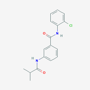 molecular formula C17H17ClN2O2 B11169341 N-(2-chlorophenyl)-3-[(2-methylpropanoyl)amino]benzamide 