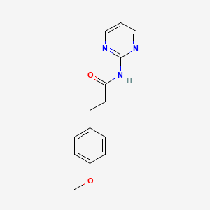 molecular formula C14H15N3O2 B11169347 3-(4-methoxyphenyl)-N-(pyrimidin-2-yl)propanamide 