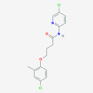 molecular formula C16H16Cl2N2O2 B11169349 4-(4-chloro-2-methylphenoxy)-N-(5-chloropyridin-2-yl)butanamide 