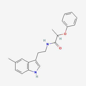 molecular formula C20H22N2O2 B11169353 N-[2-(5-methyl-1H-indol-3-yl)ethyl]-2-phenoxypropanamide 