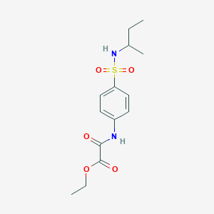 Ethyl {[4-(butan-2-ylsulfamoyl)phenyl]amino}(oxo)acetate