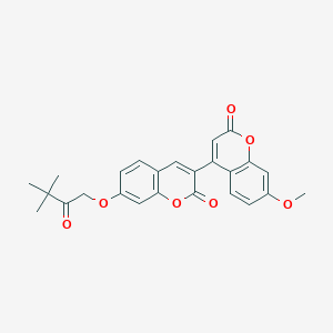 7-(3,3-dimethyl-2-oxobutoxy)-3-(7-methoxy-2-oxo-2H-chromen-4-yl)-2H-chromen-2-one