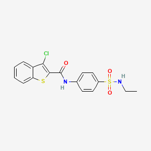 3-chloro-N-[4-(ethylsulfamoyl)phenyl]-1-benzothiophene-2-carboxamide