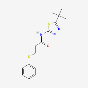 N-(5-tert-butyl-1,3,4-thiadiazol-2-yl)-3-(phenylsulfanyl)propanamide