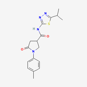 1-(4-methylphenyl)-5-oxo-N-[5-(propan-2-yl)-1,3,4-thiadiazol-2-yl]pyrrolidine-3-carboxamide