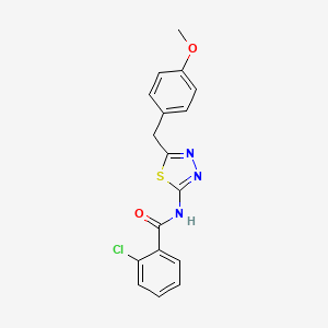 2-chloro-N-[5-(4-methoxybenzyl)-1,3,4-thiadiazol-2-yl]benzamide