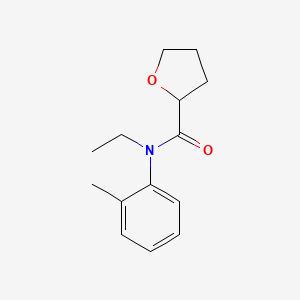 molecular formula C14H19NO2 B11169408 N-ethyl-N-(2-methylphenyl)oxolane-2-carboxamide 