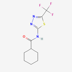 N-[5-(trifluoromethyl)-1,3,4-thiadiazol-2-yl]cyclohexanecarboxamide