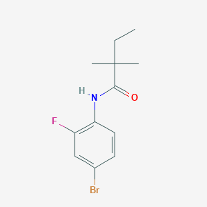 molecular formula C12H15BrFNO B11169417 N-(4-bromo-2-fluorophenyl)-2,2-dimethylbutanamide 