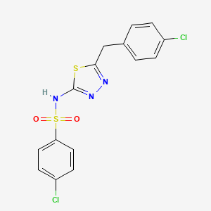 4-chloro-N-[5-(4-chlorobenzyl)-1,3,4-thiadiazol-2-yl]benzenesulfonamide