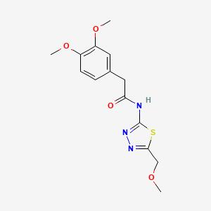 2-(3,4-dimethoxyphenyl)-N-[5-(methoxymethyl)-1,3,4-thiadiazol-2-yl]acetamide